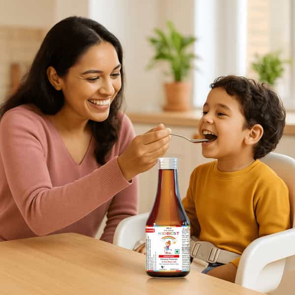 Healthbest Haematinic Iron Syrup For Kids Boosts Hemoglobin | Appetite & Immunity - 200Ml