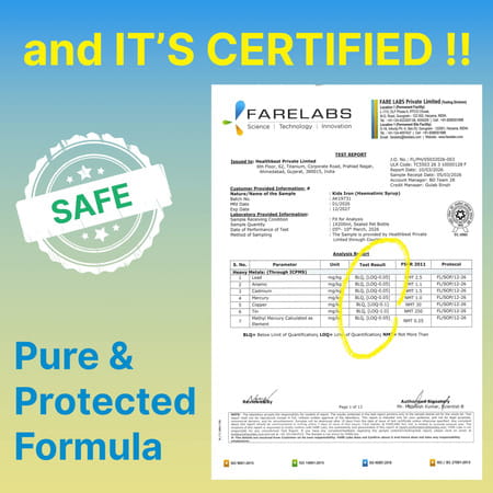 Healthbest Haematinic Iron Syrup For Kids Boosts Hemoglobin | Appetite & Immunity - 200ml