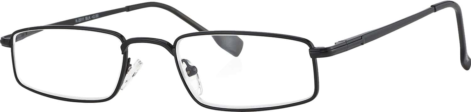 Klar Eye Full Rim Rectangle Reading Glasses Men And Women +0.75 To +3.50+1.50 Power Shiny Black