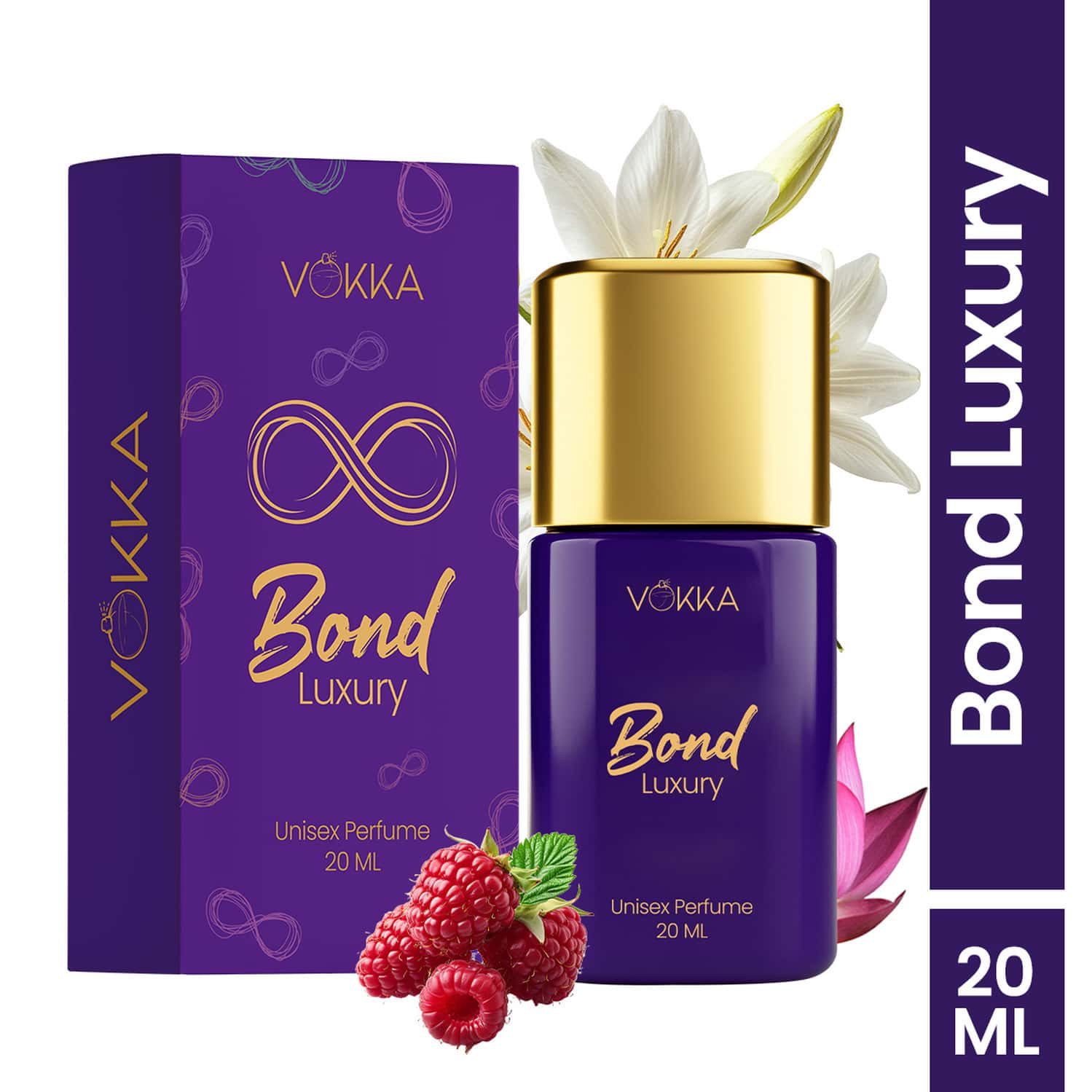 Vokka Bond Luxury Long Lasting Unisex Perfume 20ml | Eau De Parfum | Perfume For Man & Woman