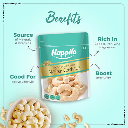 Happilo Natural Popular Cashews 400g