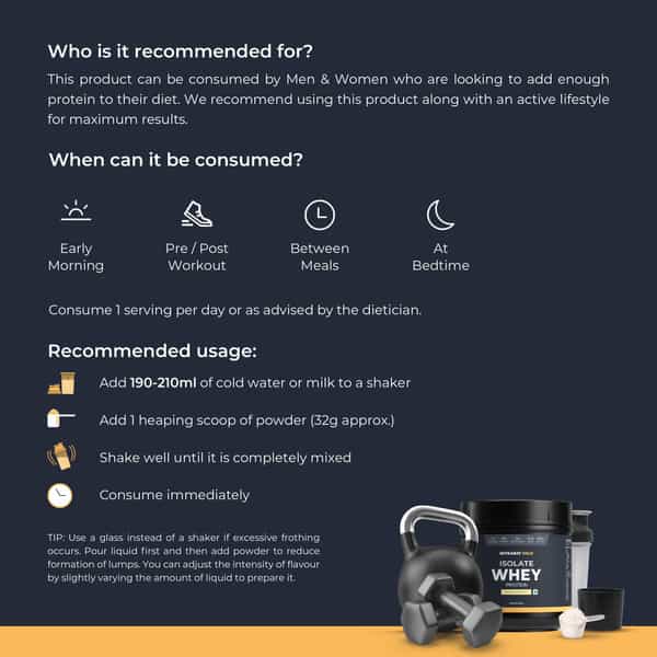 Nutrabay Gold 100% Whey Protein Isolate|26G Protein|Muscle Support & Recovery|Kesar Badam Pista|500G
