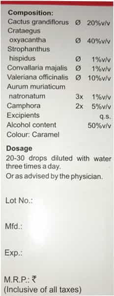 Dr Bakshi's Bakson Homoeopathy Card Aid Heart Toner Drop 30 Ml