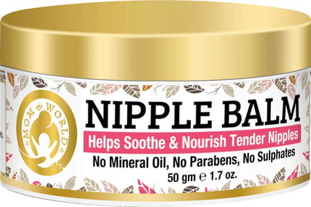 Mom & World For Sore And Cracked Nipples With Cocoa&Shea Butter Nipple Balm For Normal Skin-50g