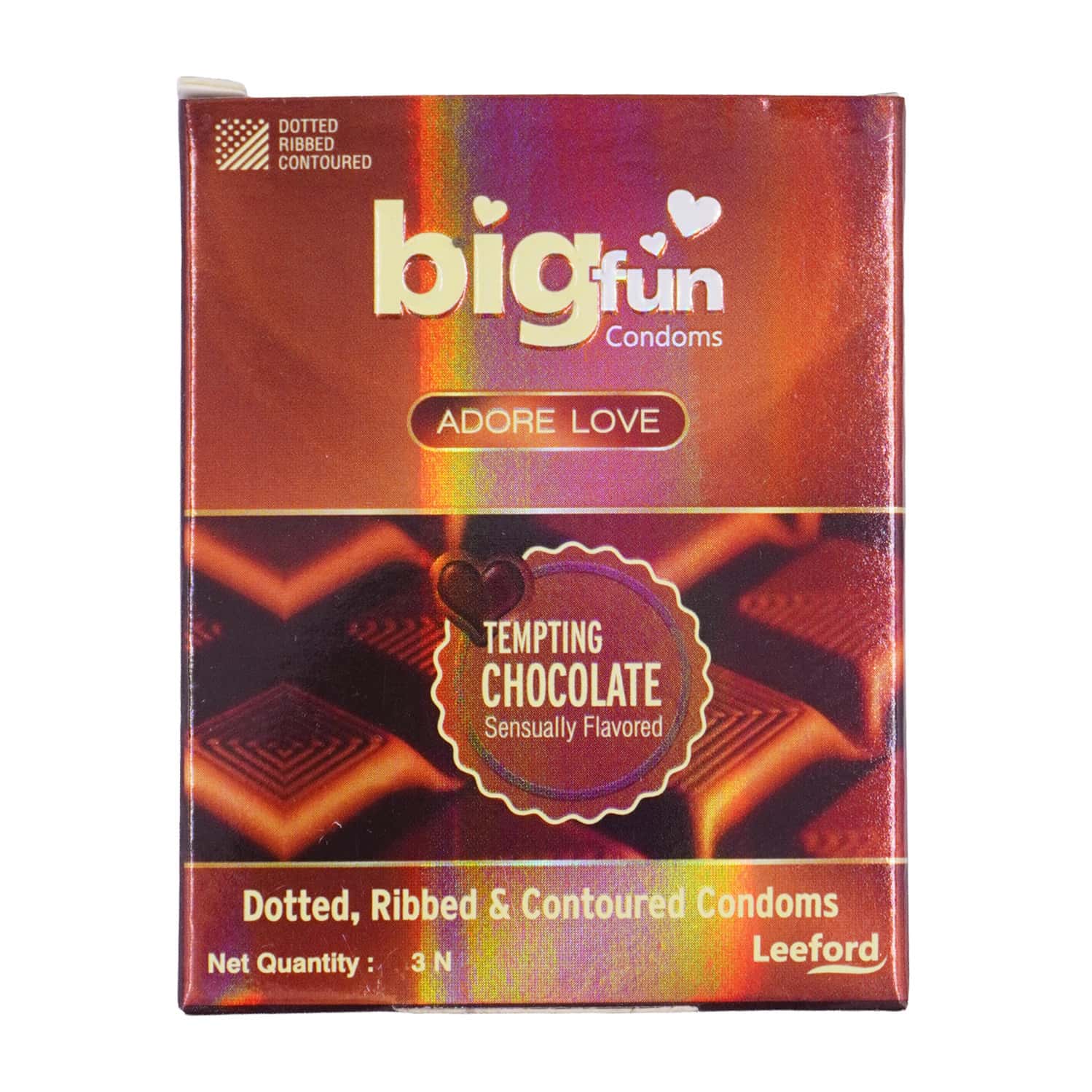 Bigfun Chocolate-3 Pc Condom