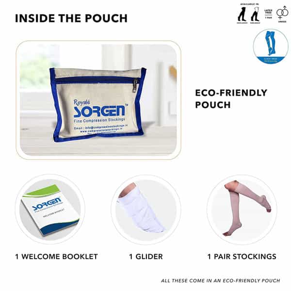 Sorgen Royale Soft Class Compression Stockings Knee Length (Medium)
