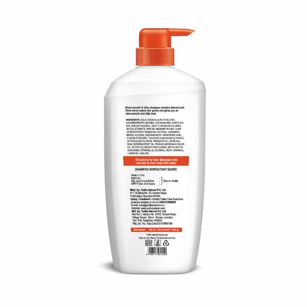 Nisha Smooth & Silky Shampoo 650Ml | Almond & Olive Actives Shampoo For Soft Silky Hair