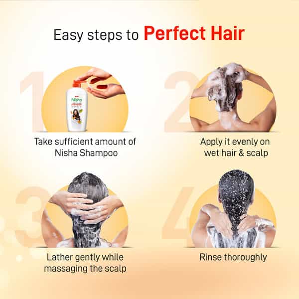 Nisha Smooth & Silky Shampoo 650Ml | Almond & Olive Actives Shampoo For Soft Silky Hair
