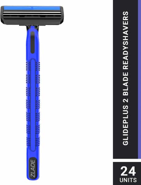 Zlade Glide Ii Plus Readyshaver Twin Blade Disposable Shaving Razor For Men - Pack Of 24