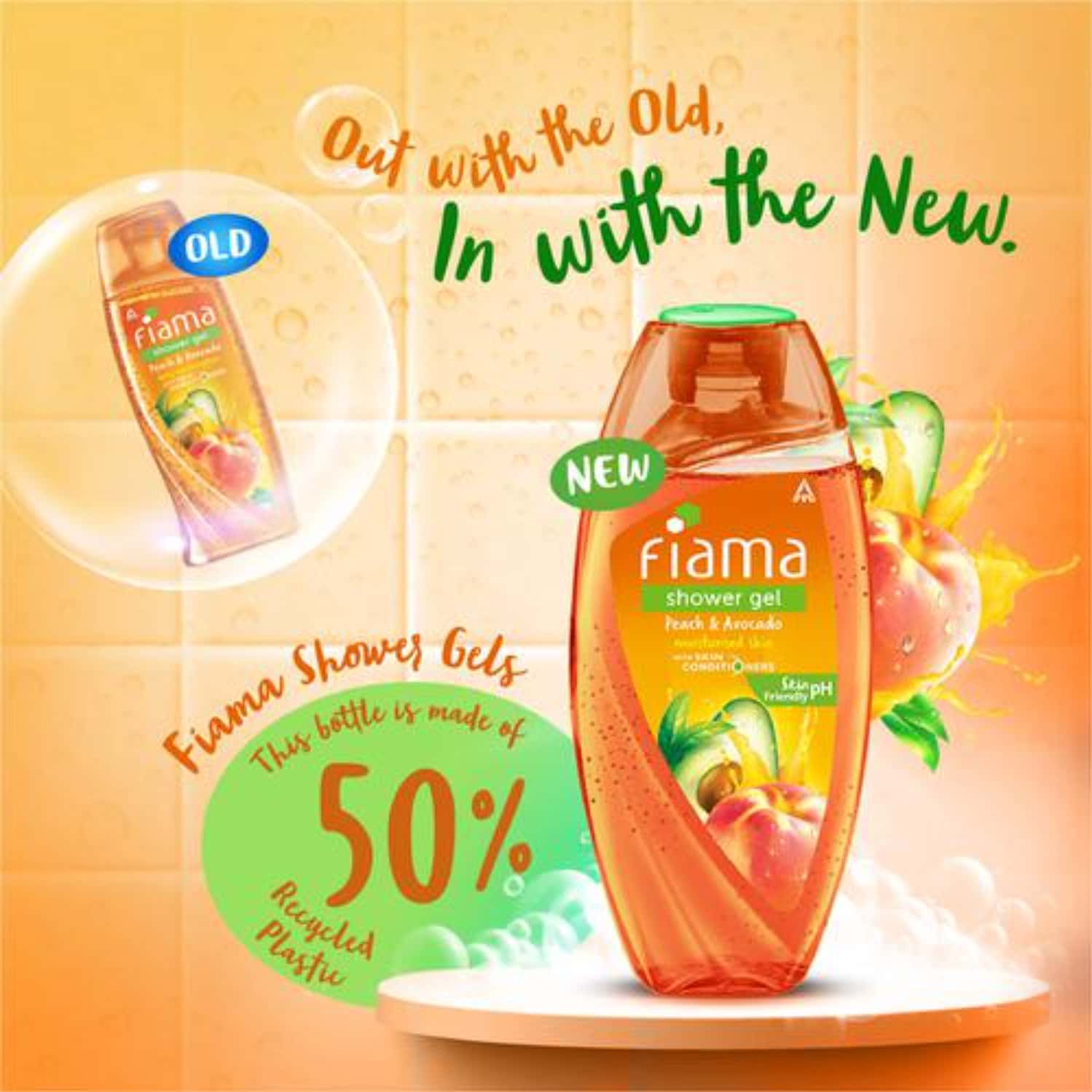 Buy FIAMA SHOWER GEL PEACH & AVOCADO MOISTURISED SKIN WITH SKIN