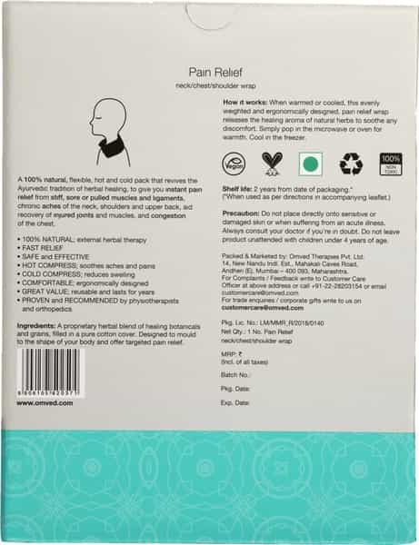 Omved Pain Relief Neck/Chest/Shoulder Wrap Compress