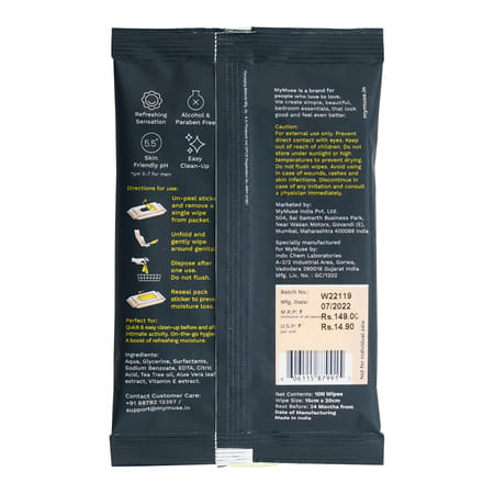 Mymuse Swipe For Men & Women (40 Wipes) Pack Of 4 (V'S +P'S)