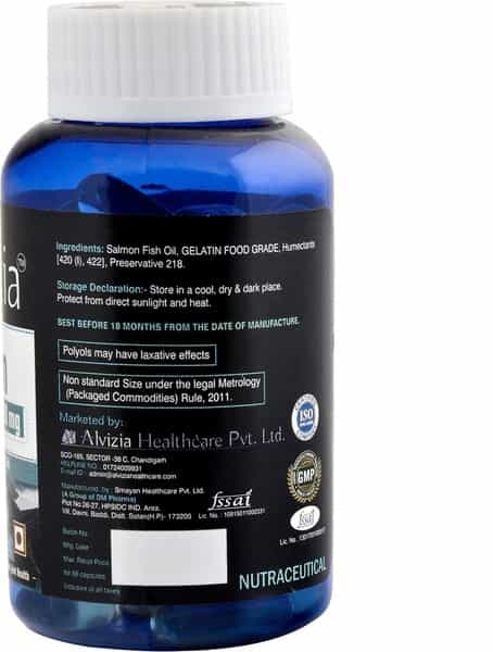Alvizia Salmon Fish Oil - 1000Mg Fish Oil Capsules Bottle Of 60