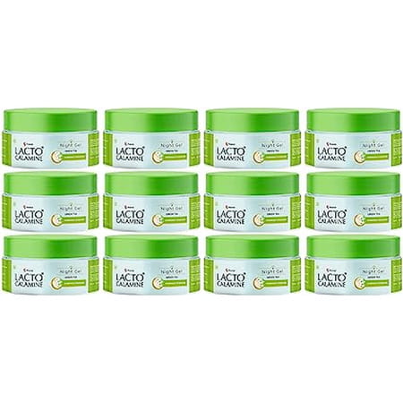 Lacto Calamine Night Gel - No Parabens | No Sulphates | 50g X Pack Of 12