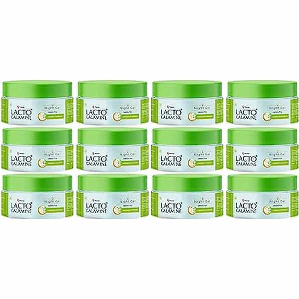 Lacto Calamine Night Gel - No Parabens | No Sulphates | 50G X Pack Of 12