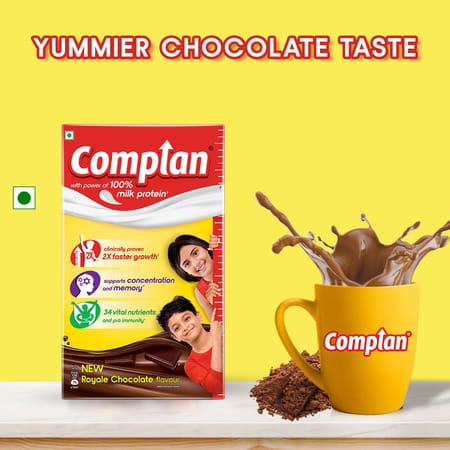 Complan Nutrition Drink Powder For Children New Royale Chocolate Flavour Box 1 Kg