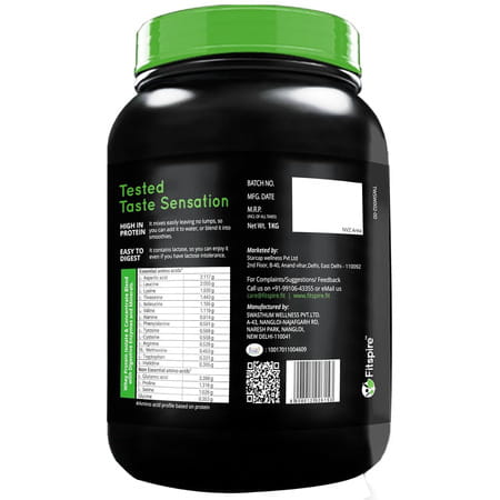 Fitspire Gold Standard 100% Whey Protein Isolate - 1 Kg/2.2 Lb | 33 Gm Serving Size | 30 Serving