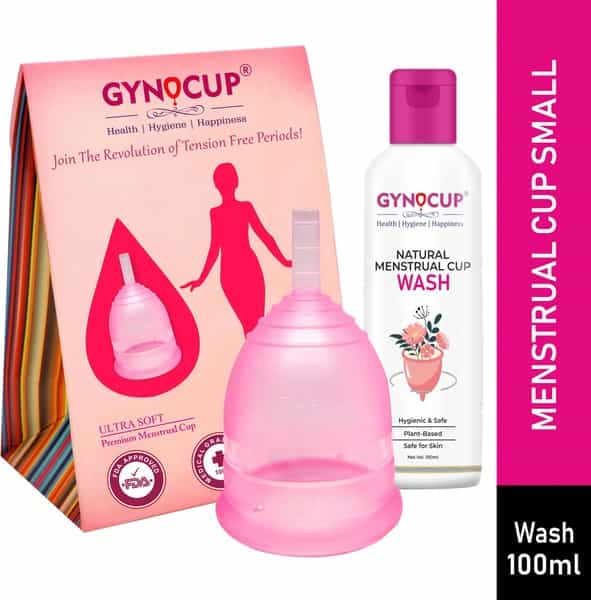 Gynocup Premium Menstrual Cup For Women Small Size With Wash-100Ml (Combo)
