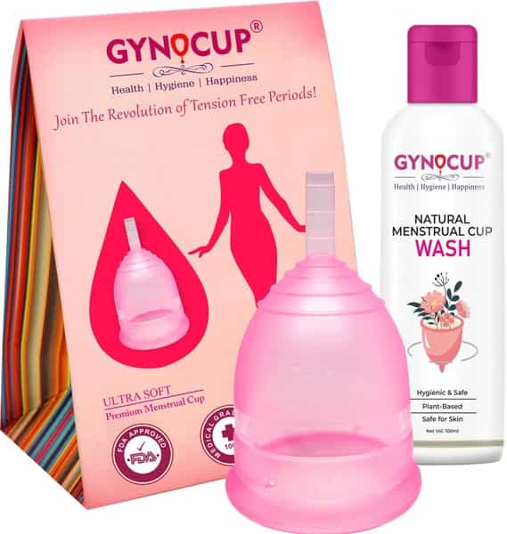 Gynocup Premium Menstrual Cup For Women Small Size With Wash-100Ml (Combo)