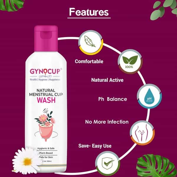 Gynocup Premium Menstrual Cup For Women Small Size With Wash-100Ml (Combo)