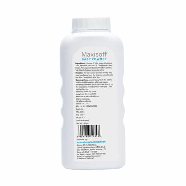 Maxisoft Baby Powder | Bottle | 100 Gm | Pack Of 2