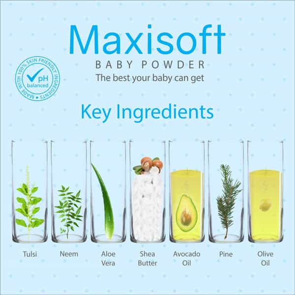 Maxisoft Baby Powder | Bottle | 100 Gm | Pack Of 2