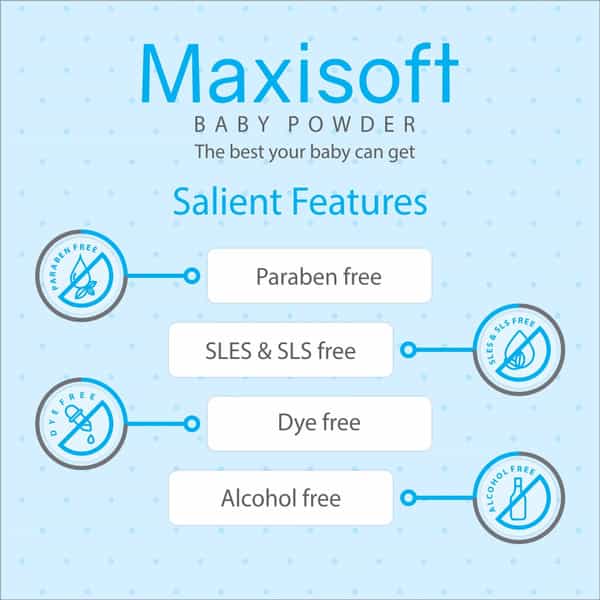 Maxisoft Baby Powder | Bottle | 100 Gm | Pack Of 2