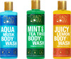 Crazy Owl Aqua Musk Mint & Tea Tree Mint + Juicy Lemon Body Wash Combo Pack