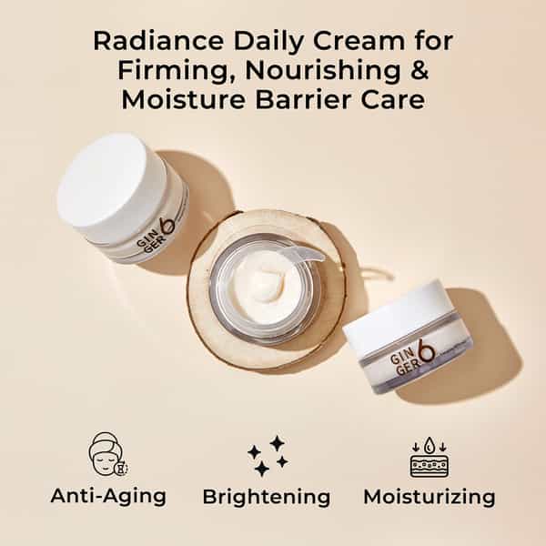 Ginger6 Energizing Pepti Cream 52% Ginger Extract Water For Anti-Wrinkle & Skin Firming - 50Ml