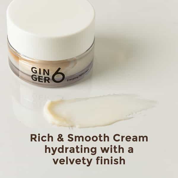 Ginger6 Energizing Pepti Cream 52% Ginger Extract Water For Anti-Wrinkle & Skin Firming - 50Ml