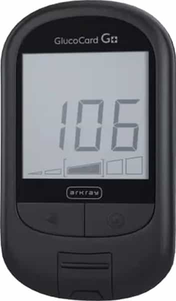Arkray G+ Blood Glucose Monitor Meter - 10 Test Strips - Free Lifetime Warranty Glucometer (Black)