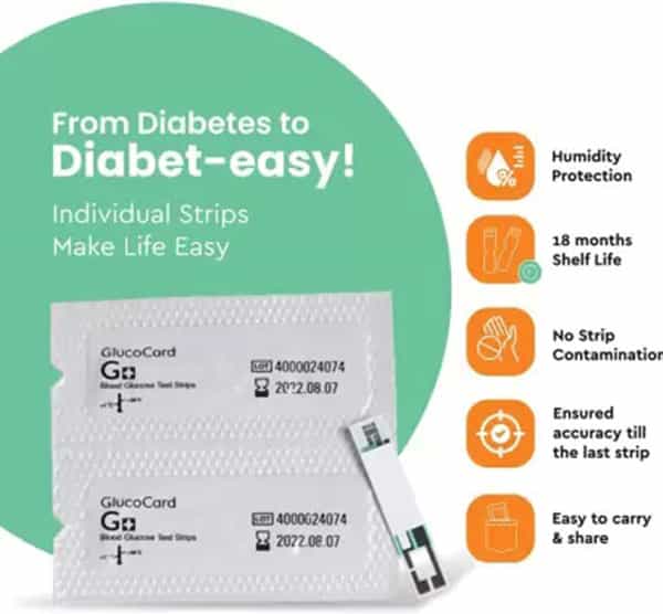 Arkray G+ Blood Glucose Monitor Meter - 10 Test Strips - Free Lifetime Warranty Glucometer (Black)