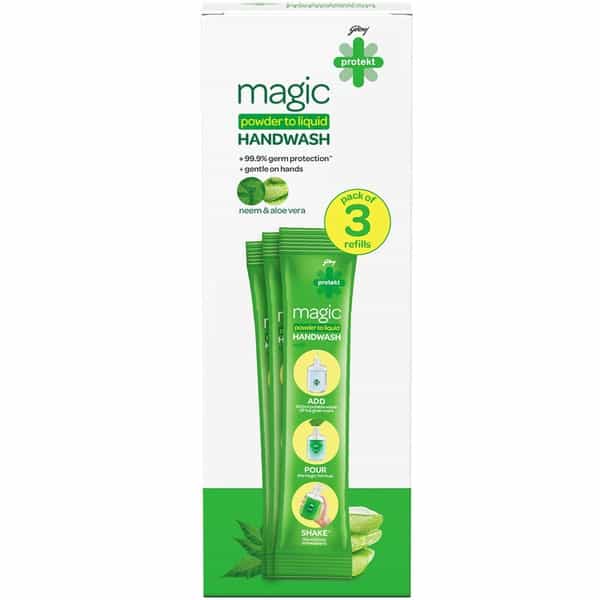 Godrej Protekt Magic Powder To Liquid Handwash Refill - Pack Of 3