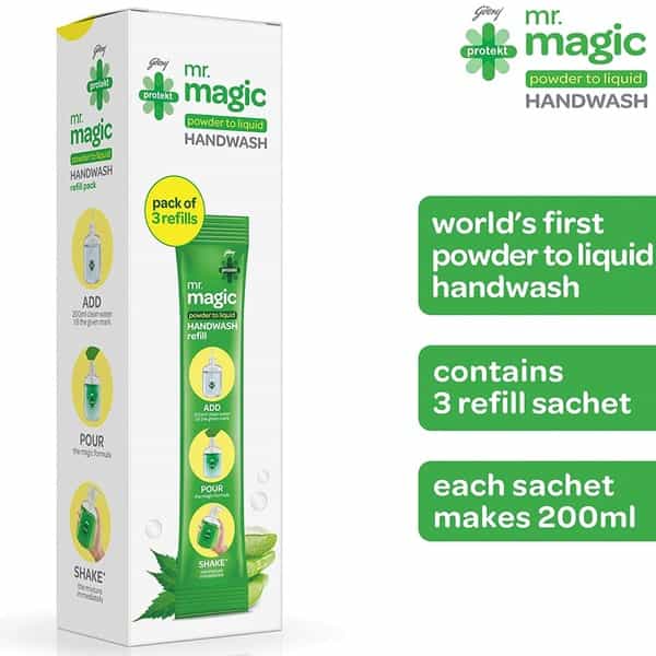 Godrej Protekt Magic Powder To Liquid Handwash Refill - Pack Of 3