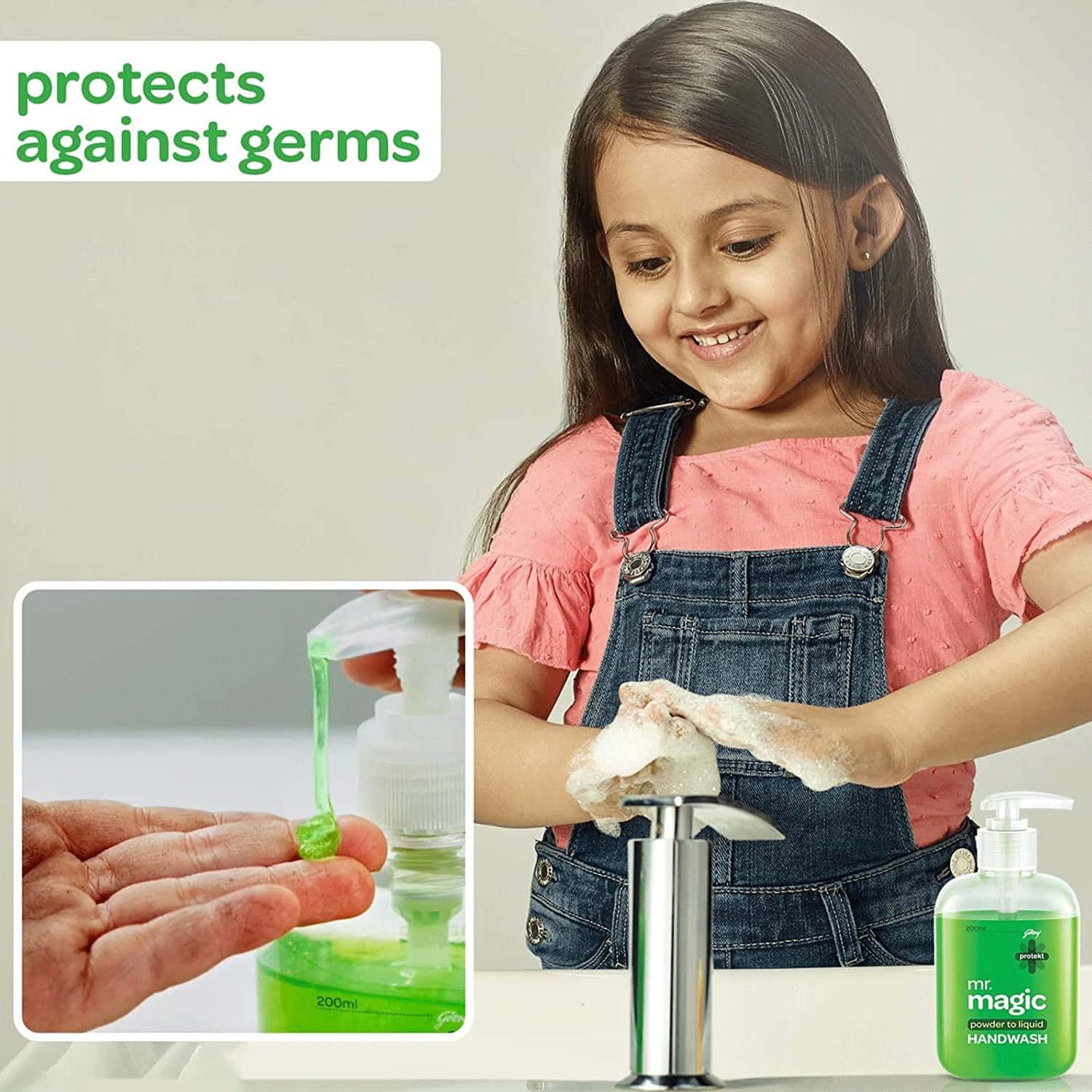 Buy GODREJ PROTEKT MAGIC POWDER TO LIQUID HANDWASH REFILL PACK OF 3