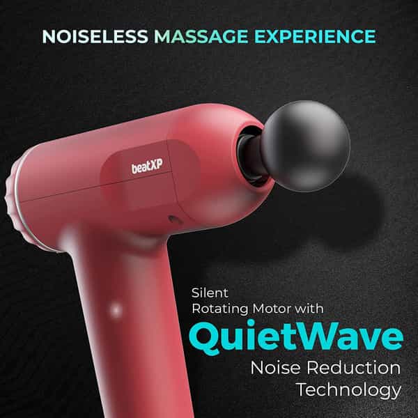 Beatxp Bolt Deep Tissue Massage Gun Percussion Muscle Massager For Full Body Pain Relief (Red)