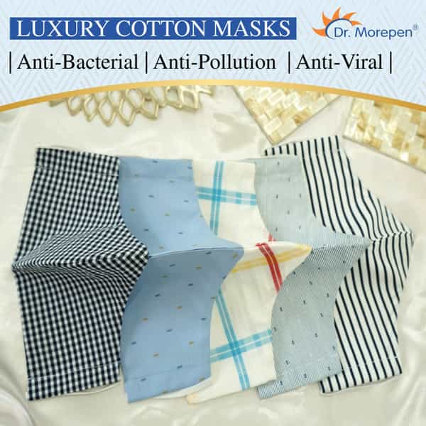 Dr. Morepen Cotton Mask Washable For Men Pack Of 5 Reusable Printed Masks L Size