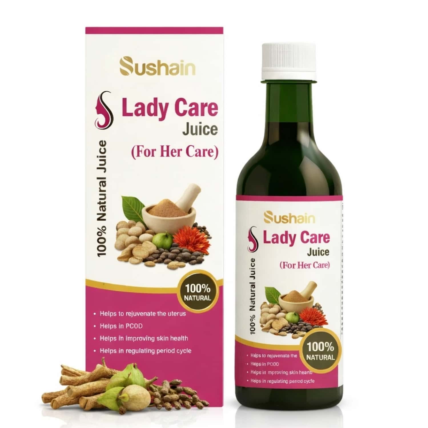 Sushain Lady Care Juice For Her Care Bottle Of 500 Ml(Pack Of 2)