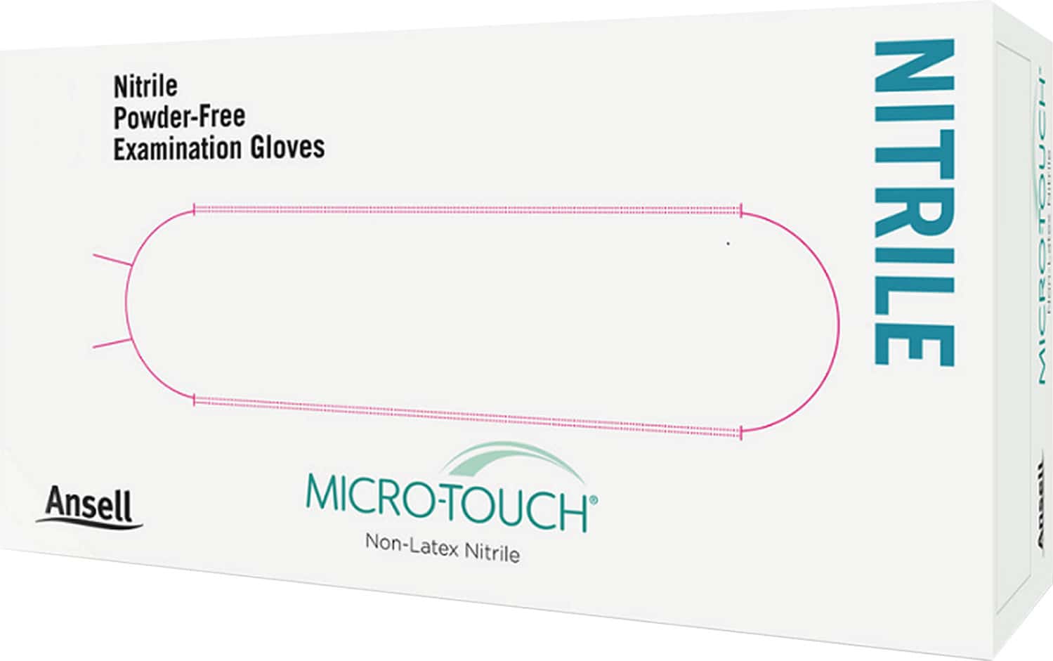Ansell Micro Touch White Nitrile Examination Gloves - Pack Of 150 - Medium