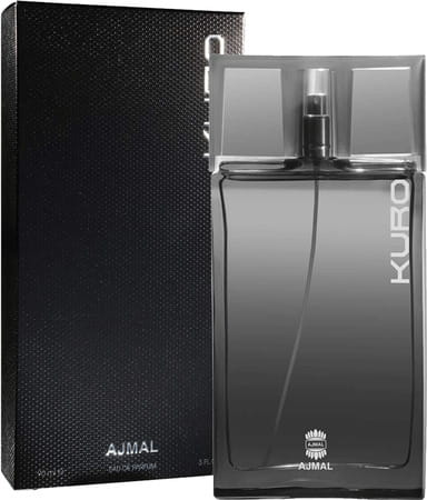 Ajmal Kuro Edp Aromatic Spicy 90ml For Men And Aura Perfume Oil Floral 10ml For Unisex + 2 Parfum