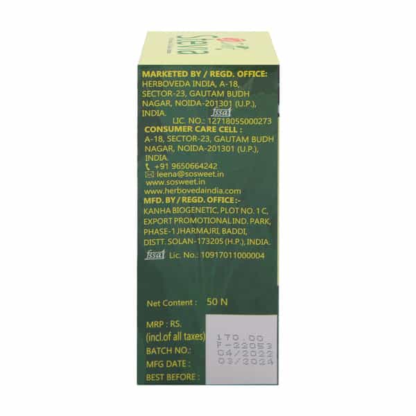 So Sweet Stevia 50 Sachet Sugar Free Sweetener (Pack Of 5)