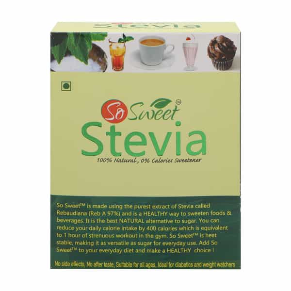 So Sweet Stevia 50 Sachet Sugar Free Sweetener (Pack Of 5)