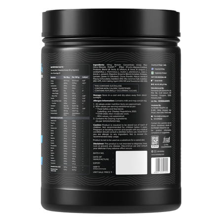 Nutrabay Bioabsorb Whey Protein Powder | Prodifi Blend | 26g Per Scoop | Milk Chocolate - 500g