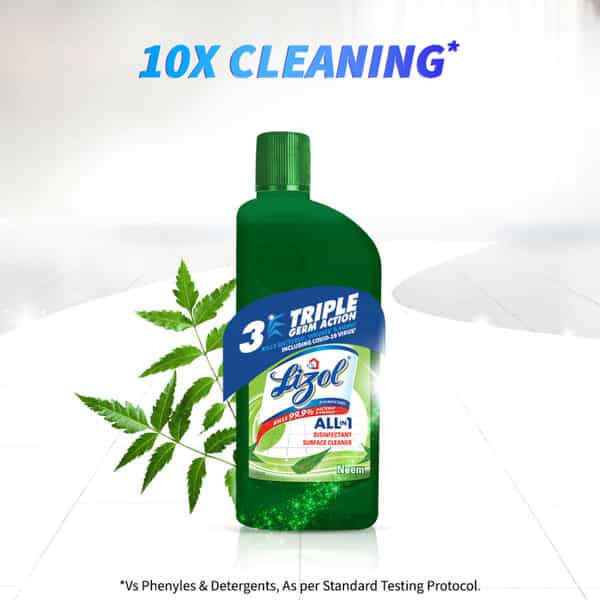Lizol Neem Disinfectant Floor Cleaner Liquid Bottle Of 500 Ml
