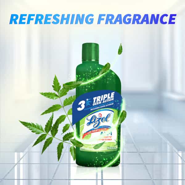 Lizol Neem Disinfectant Floor Cleaner Liquid Bottle Of 500 Ml