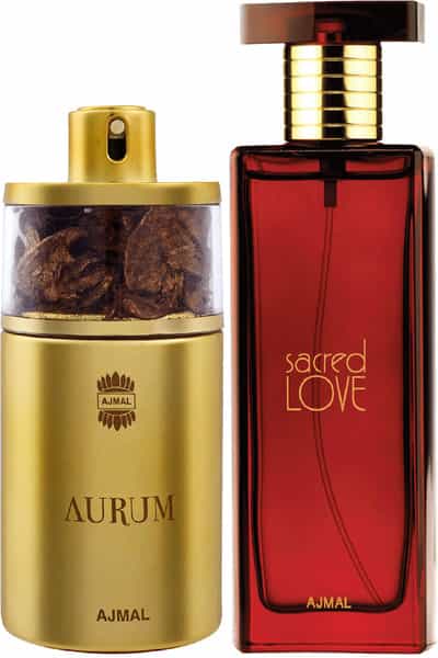 Ajmal Aurum Edp 75Ml Perfume For Women And Sacred Love Edp 50Ml Perfume For Women