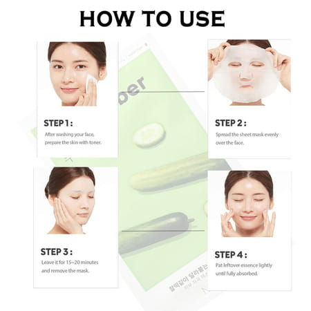 Missha Airy Fit Sheet Mask [Cucumber] - Pack Of 5