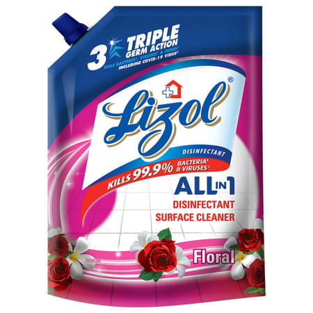 Lizol Disinfectant Surface & Floor Cleaner Liquid Refill Pack Floral - 1800 Ml