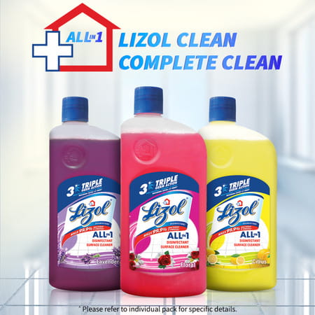 Lizol Disinfectant Surface & Floor Cleaner Liquid Refill Pack Floral - 1800 Ml