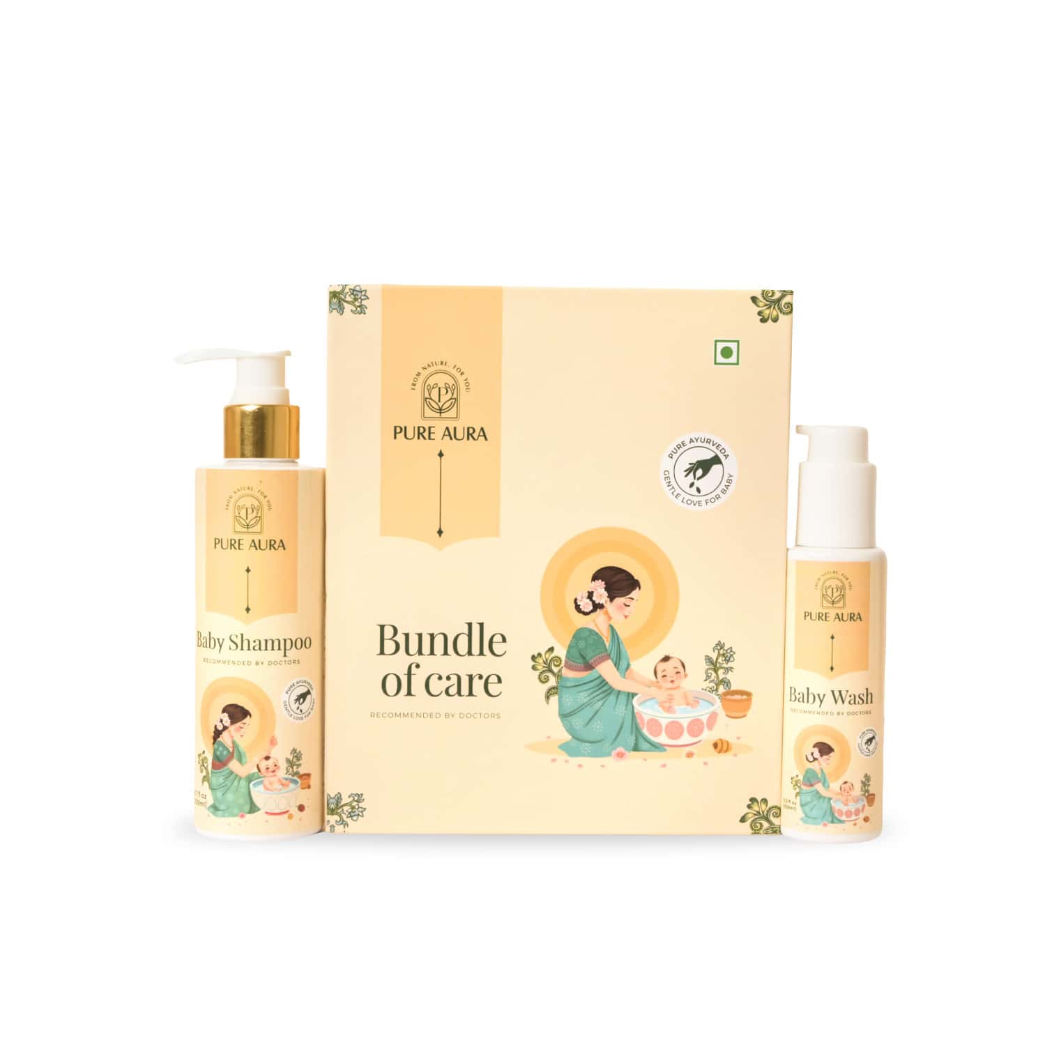 Pure Aura Clean Baby Kit | Tear-Free Baby Shampoo & Gentle Body Wash